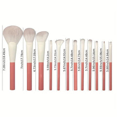 12pcs Makeup Brush Set Concealer Eye Shadow Blush High Gloss Powder Brush