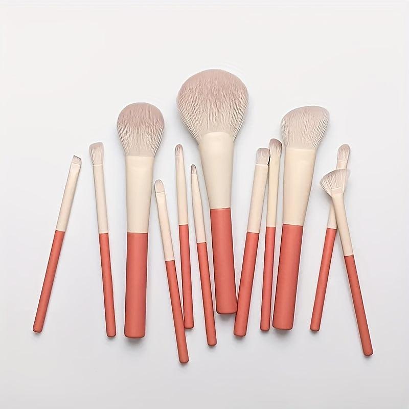12pcs Makeup Brush Set Concealer Eye Shadow Blush High Gloss Powder Brush