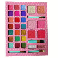 29 Colors Eyeshadow Palette Matte Shimmer Blush Makeup Pink Brown Creamy Texture