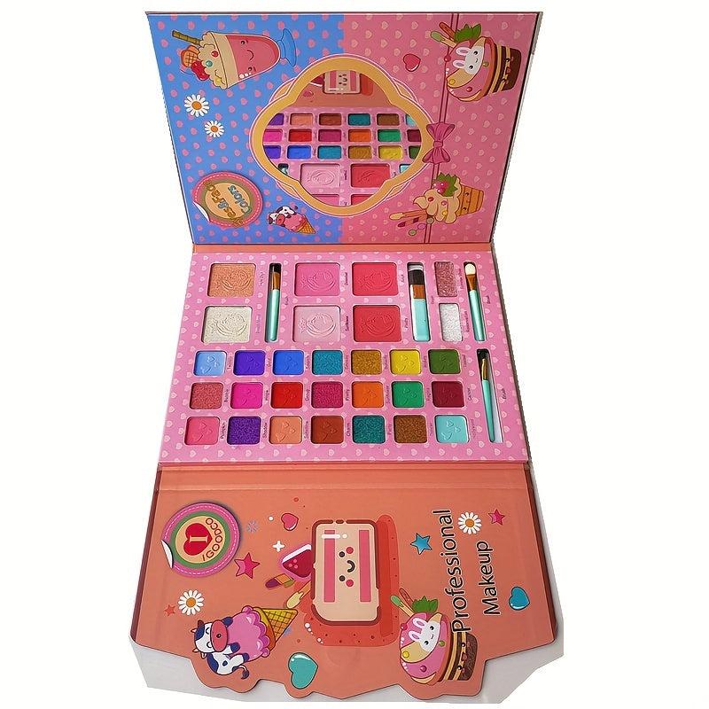 29 Colors Eyeshadow Palette Matte Shimmer Blush Makeup Pink Brown Creamy Texture