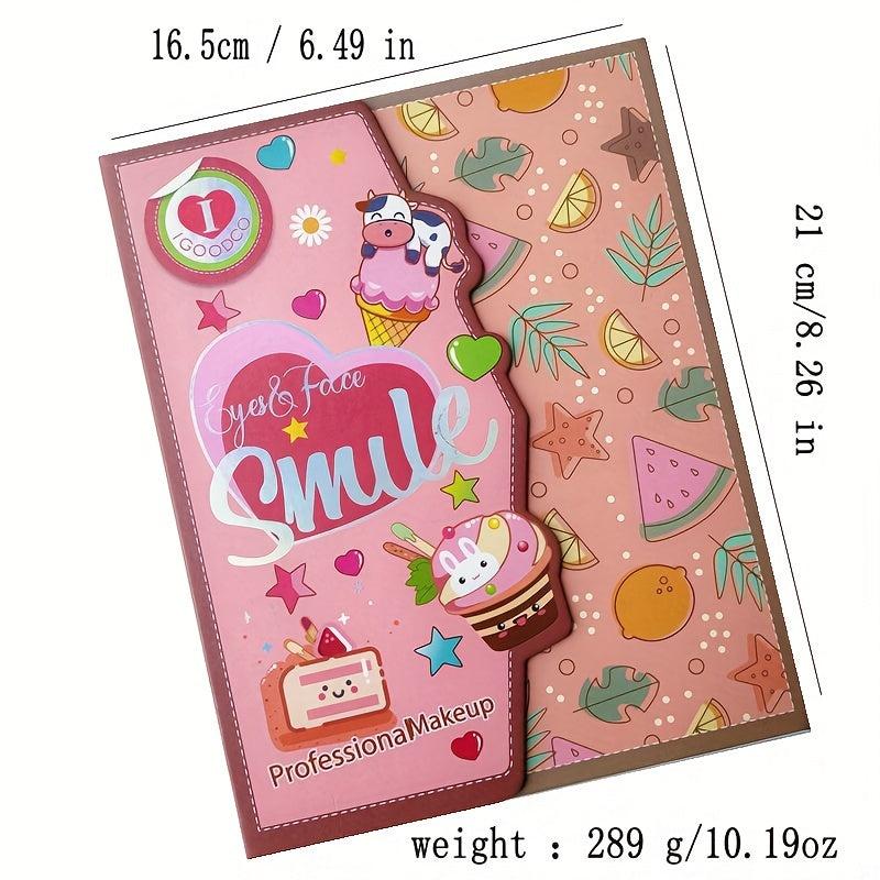 29 Colors Eyeshadow Palette Matte Shimmer Blush Makeup Pink Brown Creamy Texture