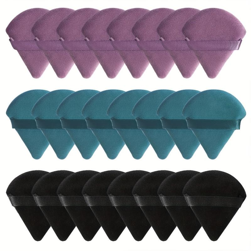 24Pcs Triangle Soft Makeup Setting Puff for Concealer Loose Powder Blush