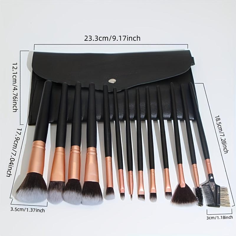 13PCS Wooden Eyeshadow Foundation Powder Makeup Brush Set