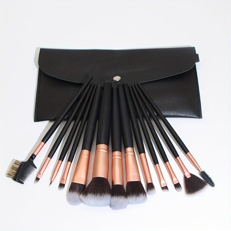 13PCS Wooden Eyeshadow Foundation Powder Makeup Brush Set