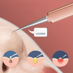 6pcs Blackhead Remover Kit, Stainless Steel, Portable Case, Remove Pimples Acne