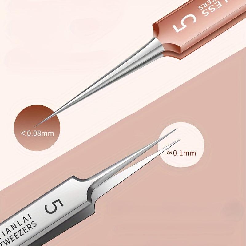 6pcs Blackhead Remover Kit, Stainless Steel, Portable Case, Remove Pimples Acne