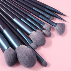 12pcs Gray Soft Hair Makeup Brush Set for Women Girls