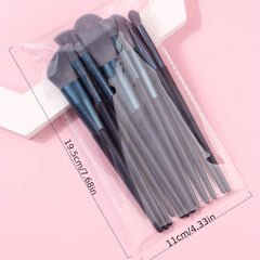 12pcs Gray Soft Hair Makeup Brush Set for Women Girls