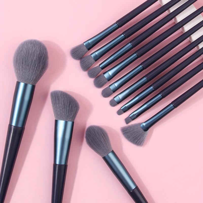 12pcs Gray Soft Hair Makeup Brush Set for Women Girls