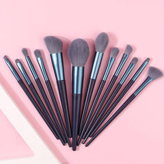 12pcs Gray Soft Hair Makeup Brush Set for Women Girls