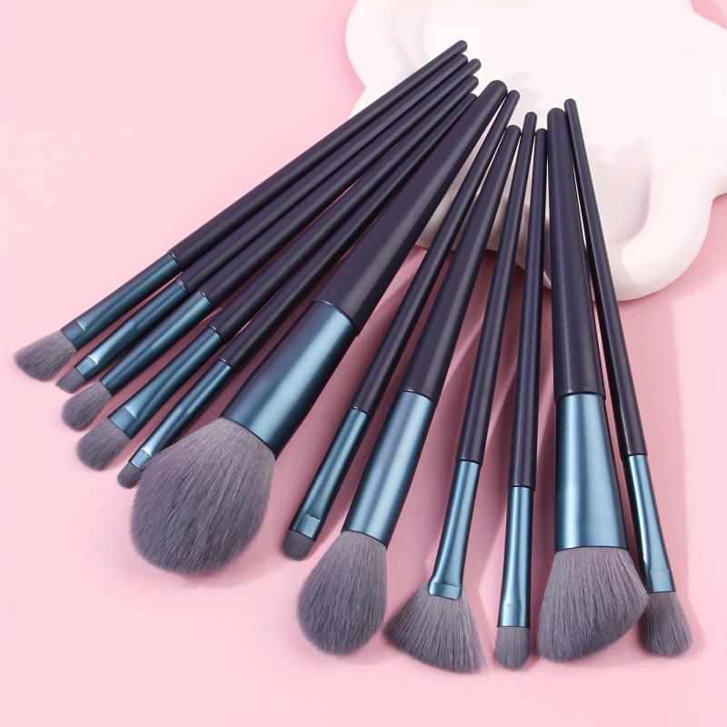 12pcs Gray Soft Hair Makeup Brush Set for Women Girls