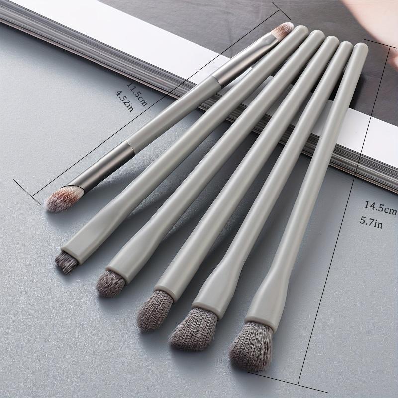 6pcs Makeup Brush Set Eyeshadow Eyebrow Lip Smudge Brushes
