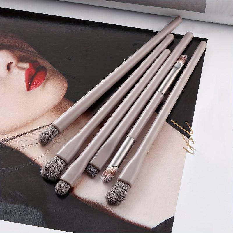 6pcs Makeup Brush Set Eyeshadow Eyebrow Lip Smudge Brushes