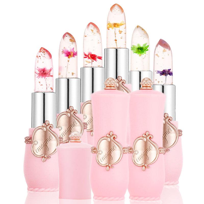 6pcs Long-Lasting Flower Lipstick Moisturizing Crystal Jelly Lipstick