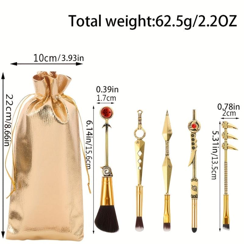 5pcs Anime Cosplay Makeup Brush Set