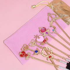 8pcs Sakura Makeup Brush Set with Pink Bag Ideal Gift for Moon Fans