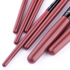 7pcs Red Makeup Brush Kit Portable Case Professional Foundation Powder Concealer
