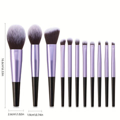 11pcs Makeup Brush Set with Travel Case for Concealer Blush Powder