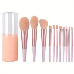11pcs Makeup Brush Set with Travel Case for Concealer Blush Powder