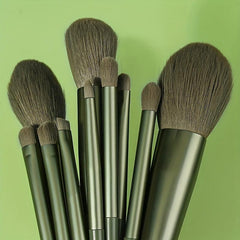 11pcs Makeup Brush Set with Travel Case for Concealer Blush Powder