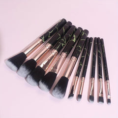 10PCS Marble Makeup Brush Set Foundation Eye Shadows Blush Highlight
