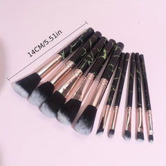 10PCS Marble Makeup Brush Set Foundation Eye Shadows Blush Highlight