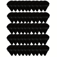 50pcs Triangle Velvet Makeup Puffs with Container