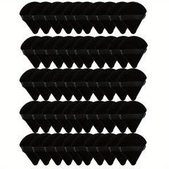 50pcs Triangle Velvet Makeup Puffs with Container
