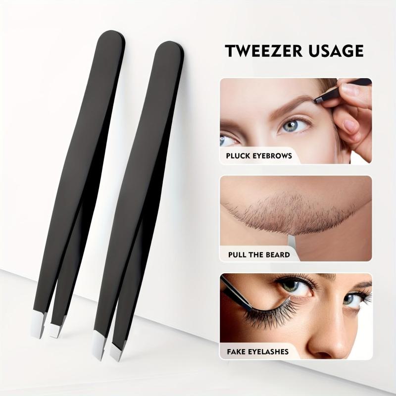 4pcs Professional Eyebrow Tweezers Kit Precision Tweezers Set For Hair Removal