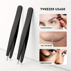 4pcs Professional Eyebrow Tweezers Kit Precision Tweezers Set For Hair Removal