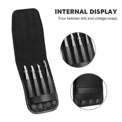 4pcs Professional Eyebrow Tweezers Kit Precision Tweezers Set For Hair Removal