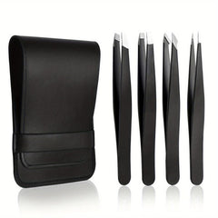 4pcs Professional Eyebrow Tweezers Kit Precision Tweezers Set For Hair Removal