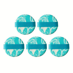 5pcs Air Cushion Powder Puffs Round Makeup Sponges Wet/Dry Dual Use Puffs