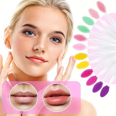 12 PCS Lip Scrub Brush Double Sided Silicone Exfoliating Lip Brush