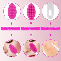 12 PCS Lip Scrub Brush Double Sided Silicone Exfoliating Lip Brush