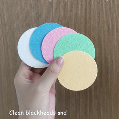 50pcs Colorful Sponge Facial Cleansing Pads - Deep Cleaning and Traveling