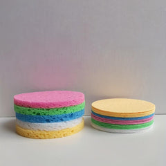 50pcs Colorful Sponge Facial Cleansing Pads - Deep Cleaning and Traveling