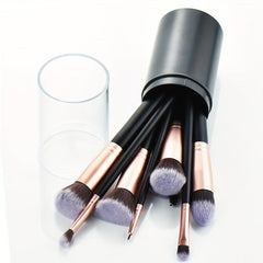 14pcs Makeup Brush Set Wooden Handles Sponge Bag Essential Beauty Tool