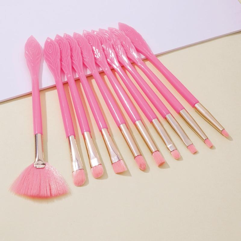 10-Piece Makeup Brush Set With Special Tail Handle Soft Eyeshadow Brush Gift