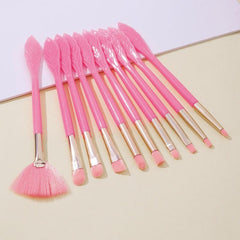 10-Piece Makeup Brush Set With Special Tail Handle Soft Eyeshadow Brush Gift