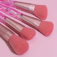 10 Pcs Glitter Crystal Makeup Brush Set Beauty Cosmetics Eyeshadow Foundation
