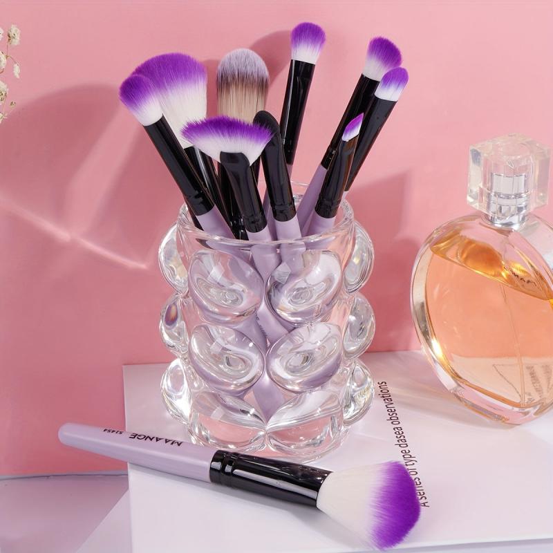 10pcs Pro Makeup Brush Set for Powder, Eye Shadow, Foundation, Blush