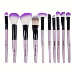 10pcs Pro Makeup Brush Set for Powder, Eye Shadow, Foundation, Blush