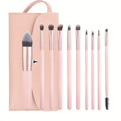 15pcs Pink Makeup Brush Set With Magnetic Storage Box