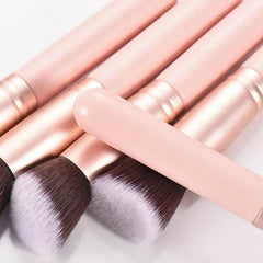 15pcs Pink Makeup Brush Set With Magnetic Storage Box