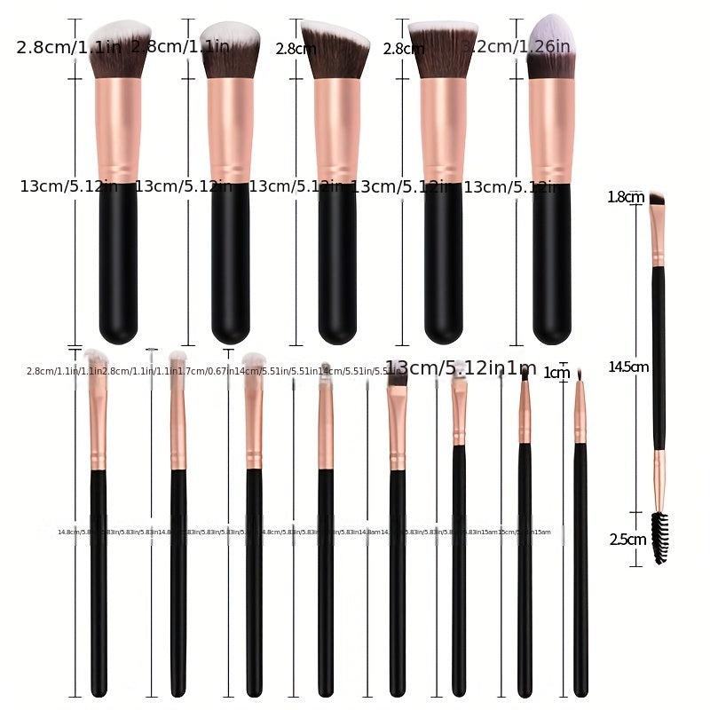 14pcs Makeup Brush Kit for Eyeshadow Foundation Blush Contour Concealer
