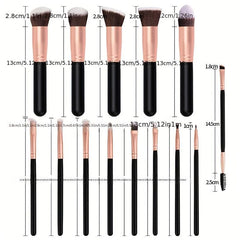 14pcs Makeup Brush Kit for Eyeshadow Foundation Blush Contour Concealer