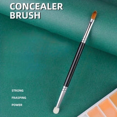 1pc Double ended Concealer Brush Small Concealer Brush Under Eye Sponge