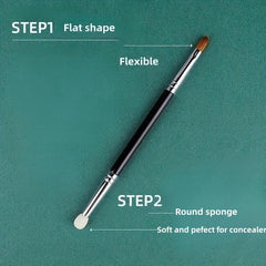 1pc Double ended Concealer Brush Small Concealer Brush Under Eye Sponge