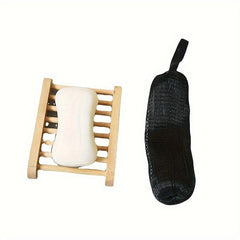 Foam Net Exfoliating Mesh Soap Bag Drawstring Holder